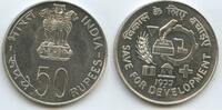 Indien 50 Rupees Silber M#2020 - Save for Development F.A.O. India -