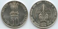 Indien 50 Rupees Silber M#2028 - India Food and Work for All F.A.O. -