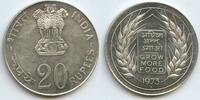 Indien Republik 20 Rupees Silber M#2031 - Food for all FAO India -