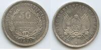 50 Centesimos Silber 1877 A  Paris Uruguay H0526 - Oriental Republic of Uruguay Sehr schön