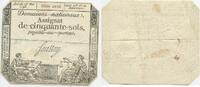 Frankreich Assignat de cinquante Sols (50 Sols) GB533 - Banknote Paper Money France Domaines nationaux -