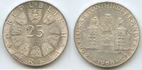 Österreich 2.Republik 25 Schilling Silber H0448 - 300th Anniversary of birth of Lukas von Hildebrandt Austria Belvedere -
