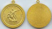 Deutsches Reich Brandenburg Erinnerungsmedaille vergoldet PA382 - 175 Jahrfeier Schlacht bei Dennewitz 1813-1988 -