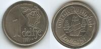Niederlande 1 Delfje - Medaille Wertmarke Jeton G16450 - Delfsail 91 - Cutty Sark Tall Ship race Netherlands -