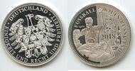 Deutschland Bundesrepublik Silbermedaille M#6564 - Fussball WM in Russland - Einigkeit und Recht und Freiheit -