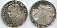 Vatikan Italien-Kirchenstaat Rom Medaille versilbert M556 - Roma Papst Johannes Paul II. Pontifex Maximus -