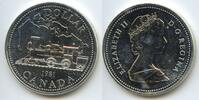 Kanada 1 Dollar Silber GS757 - Eisenbahn Trans-Canada Railway Proof Queen Elizabeth II. -