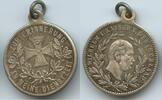 Deutsches Reich Kaiserreich Preussen Bronzemedaille versilbert M#6462 - Wilhelm I. Kaiser von Deutschland - Zur Erinnerung an meine Dienstzeit -
