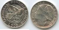 Italien Republik 500 Lire Silber M#7609 - Taube Fussball WM - FIFA World Cup 1990 - Italy -