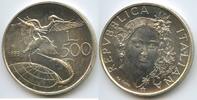 Italien Republik 500 Lire Silber M#7628 - Italian wildlife protection Storks and Swordfish Italy -