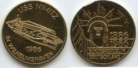 Deutschland Bundesrepublik Medaille Souvenir Token G16334 - Flugzeugträger USS Nimetz in Wilhelmshaven - Freiheitsstatue 1886-1986 -