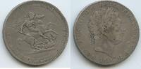 Großbritannien Great Britain 1 Crown Silber H0973 - King George III. 1760-1820 RAR United Kingdom -