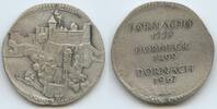 Schweiz Eidgenossenschaft Kanton Solothurn Bronzemedaille versilbert PA626 - Tornacho 1223 - Dorneck 1499 - Dornach 1967 -
