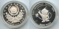 Südkorea 5000 Won Silber G3802 - Tiger Maskotchen Olympia Seoul 1988 Proof South Korea -