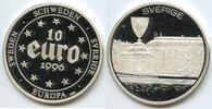 10 Euro Silbermedaille 1996 Schweden GX158 - Riddarhuset in Stockholm Sweden SverigeEuropa Polierte Platte, leicht angelaufen