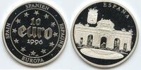10 Euro Silbermedaille 1996 Spanien GX354 - Puerta de Alcalá in Madrid Spain Espagne Europa Polierte Platte, leicht angelaufen