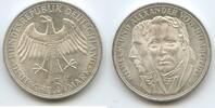 Deutschland Bundesrepublik 5 Mark Silber S0251 - Wilhelm & Alexander von Humboldt Germany Federal Republic -