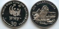 World Wildlife Fund Silbermedaille GN752a - Mandarinente - Aix galericulata - 30 Jahre WWF -