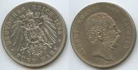 Deutsches Reich Kaiserreich Sachsen 5 Mark Silber S0020 - König Albert I. 1873-1902 German States Saxony -