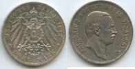 Deutsches Reich Kaiserreich Sachsen 3 Mark Silber S0071 - König Friedrich August III. 1904-1918 German States Saxony -