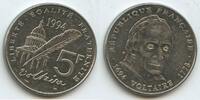 Frankreich 5 Francs G1906 - 300th Anniversary of the birth of Voltaire France -