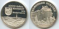 Österreich Oberösterreich Kremstaler Dukaten Silbermedaille PA730 - 1000 Jahre Kirchdorf Stadterhebung - Burg Altpernstein Kremstal OÖ -