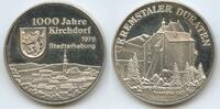 Österreich Oberösterreich Kremstaler Dukaten Silbermedaille PA731 - 1000 Jahre Kirchdorf Stadterhebung - Burg Altpernstein Kremstal OÖ -