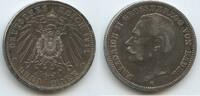 Deutsches Reich Kaiserreich 3 Mark Silber S0120 - Baden Friedrich II. 1907-1918 German States Baden -