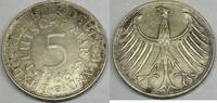 Deutschland Bundesrepublik 5 Deutsche Mark Silber S0214 - Silberadler Germany Eagle Silberfünfer BRD -