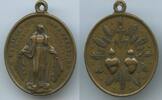 Religiöse Medaille Sehr alte Wallfahrtsmedaille Pilgermedaille M747 - O Maria ohne Sünd empfangen bitte für uns - Wundertätige Medaille -