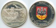Norwegen 20 Ecu Silbermedaille GY1022 - 925 Years of Bergen Brygge - Harald V. Norway -