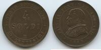 Vatikan Italien-Kirchenstaat 4 Soldi (20 Centesimi) G1515 - Papst Pius IX. 1846-1870 Papal States Italian states -