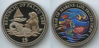 Palau 1 Dollar PA003 - Marine Life Protection Multicolor -