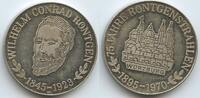 Deutschland Bundesrepublik Würzburg Silbermedaille PA824 - 75 Jahre Röntgenstrahlen 1895-1970 - Wilhelm Conrad Röntgen 1845-1923 -