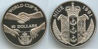 Niue 10 Dollars Silber G0050 - Fussball WM 1994 World Cup Soccer USA United States -