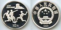 China Volksrepublik 10 Yuan Silber G0069 - Fussball WM 1994 World Cup Soccer USA United States -