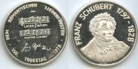 Österreich Silbermedaille 150. Todestag M#7252 - Franz Schubert 1797-1828 - Dem romantischen Liederfürsten -