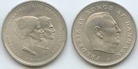 10 Kroner Silber 1967 Dänemark M#5594 - Hochzeit Margarethe II. & Frederik IX. 1947-1972 Denmark Fast unzirkuiert