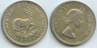 Südafrika 5 Shillings Silber M#5023 - Springbock - King George VI. - South Africa Suid-Afrika -