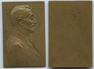 Österreich Kaiserreich Wien Bronzeplakette einseitig M#0237 - Prof. Victor von Renner - Lehrer und Numismatiker -