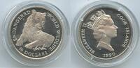 Cook Inseln 10 Dollars Silber 1990 G12407 - Tiger - Endangered World Wildlife Series - Cook Islands Polierte Platte