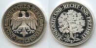 Deutsches Reich Weimar Nachprägung 5 Reichsmark verilbert PA888 - Eichbaum offizielle Nachprägung der Münze Hamburg -