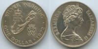 Bermuda One Dollar Silber M#2093 - 25th Anniversary of the Wedding of Queen Elizabeth II and Prince Philip -