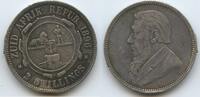 Südafrika Zuid Afrikaansche Republiek 2 Shillings Silber H0614 - Paul Krüger South Africa ZAR -