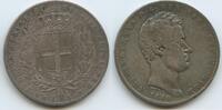 Italien Kingdom of Piedmont-Sardinia 5 Lire Silber M#5645 - Carlo Alberto 1831-1849 Italy Italian states -