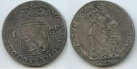 Niederlande Gelderland Zutphen 1 Gulden Silber H0626 - RAR Batavian Republic Netherlands Dutch Republic -