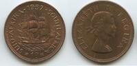 Südafrika 1 Penny G9514 - Ship Dromedaris - Queen Elizabeth II. South Africa Suid-Afrika -