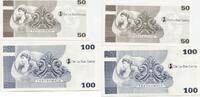 Deutschland Bundesrepublik Testbanknoten 50 + 100 Testschein GB191 - De La Rue Garny - Testschein für Geldautomaten -