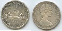 1 Dollar Silber 1965 Kanada M#8079 - Kanu Elisabeth II. Canada Vorzüglich, angelaufen