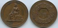 Bronzemedaille Industrieausstellung 1844 Brandenburg-Preußen Berlin M#7241 - Germania Eisenbahn - Friedrich Wilhelm IV. 1840-1861 Sehr Schön